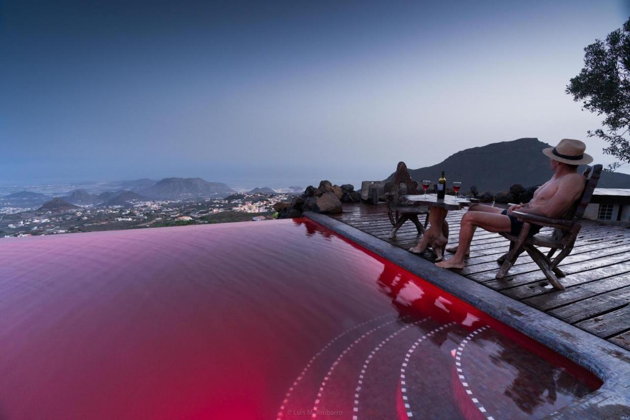 Historic Canarian House, Private Heated Infinity Pool, Bbq, Wifi + Panoramic Ocean Views Arona  Ngoại thất bức ảnh